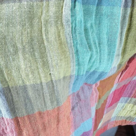 ace & jig Dani V Neck Cotton Plaid Midi Dress Size Small Wish - Picture 11 of 13